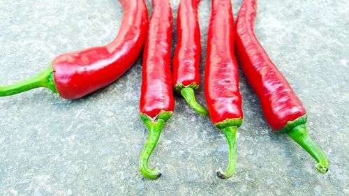 Close-up of red chili peppers