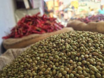 Close-up of vegetables for sale in market