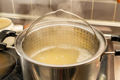 Close-up of tea in kitchen