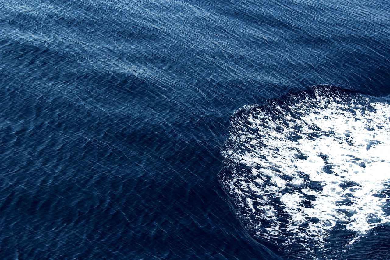 water, rippled, full frame, backgrounds, waterfront, nature, tranquility, beauty in nature, high angle view, blue, tranquil scene, scenics, textured, outdoors, day, no people, pattern, natural pattern, idyllic, reflection