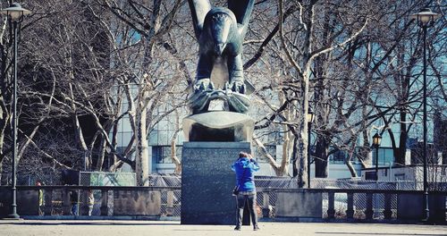 Woman standing in park