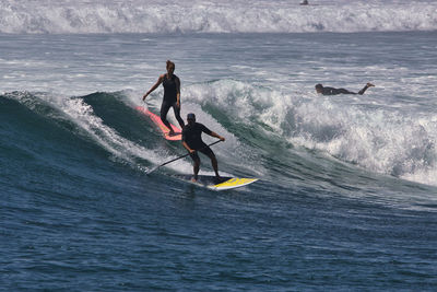 Man surfing in sea