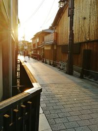 Street in city against sky