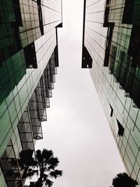 Low angle view of skyscraper against sky