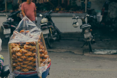 Close-up of man with ice cream