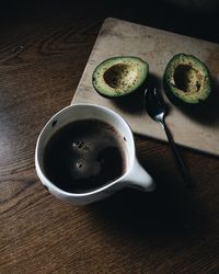 Close-up of coffee on table