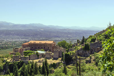 Panoramic view of historic building against sky