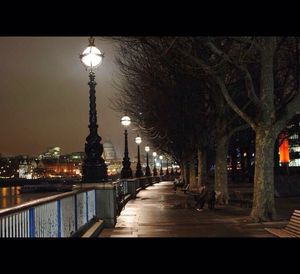 City lit up at night