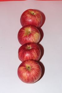 Close-up of apple against white background