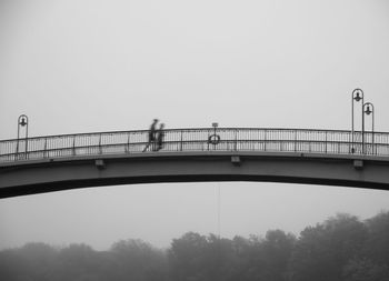 Low angle view of bridge against clear sky