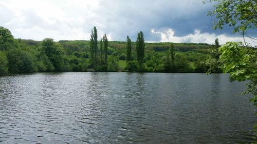 Scenic view of river against sky