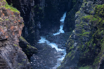 Scenic view of waterfall