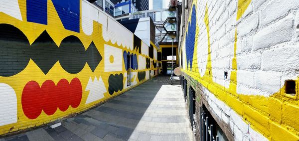 Alley amidst buildings in city