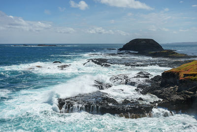 Scenic view of sea against sky