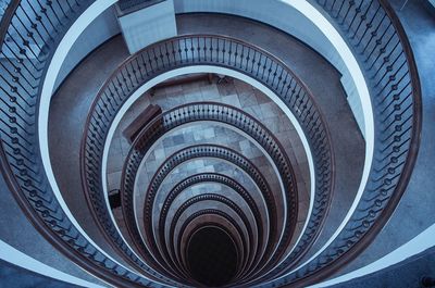 Low angle view of spiral staircase