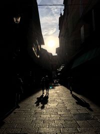 People walking on footpath