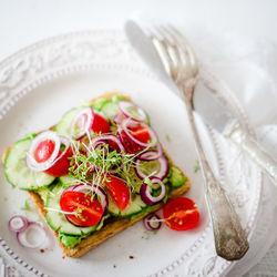 Close-up of salad in plate