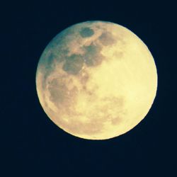 Close-up of moon against sky at night