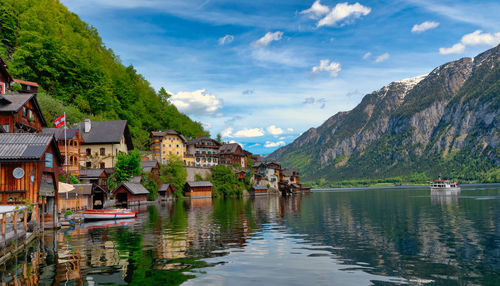 Scenic view of lake from hallstatt