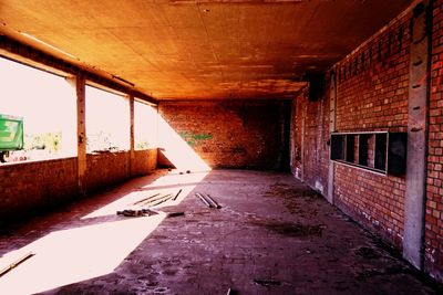 Interior of abandoned building
