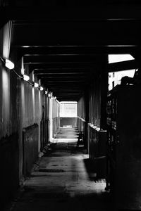 Empty corridor in building