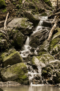 Scenic view of waterfall