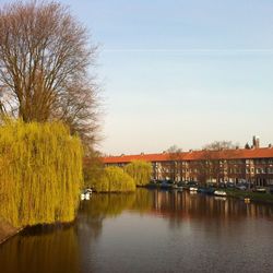 View of canal along buildings