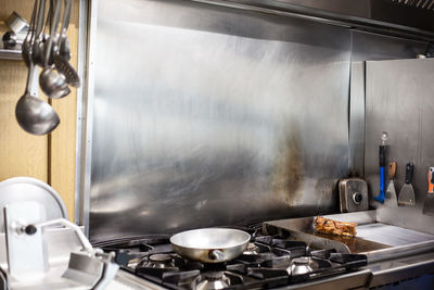 Interior of kitchen counter at home