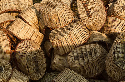 Full frame shot of wicker basket