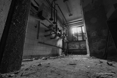 Interior of abandoned building