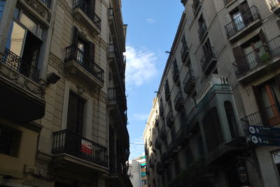 Low angle view of buildings in city