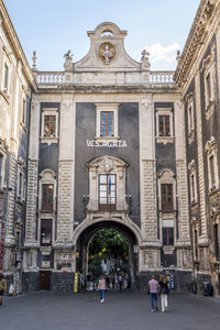 The beautiful uzeda gate in catania