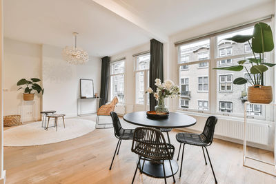 Table and chairs at home