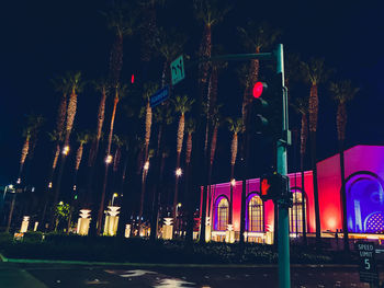 View of illuminated building at night