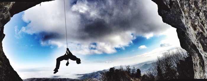 Low angle view of cloudy sky