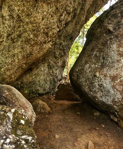 Close-up of rock formation