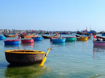 Boats in calm sea