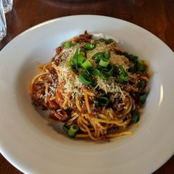 High angle view of meal served in plate