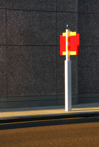 Road sign on roadside