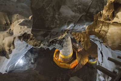 Rock formations in cave