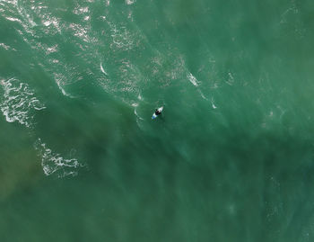 High angle view of sea