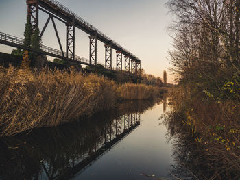 Bridge over river against sky