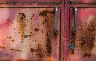 Full frame shot of red wall