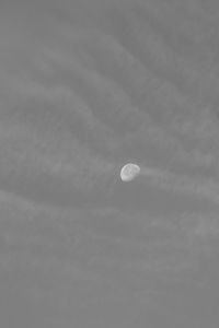 Low angle view of moon in sky