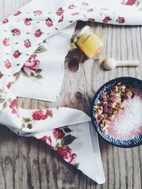 Close-up of food on table