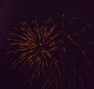 Low angle view of firework display