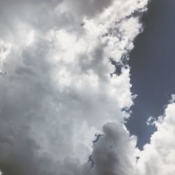 Low angle view of clouds in sky