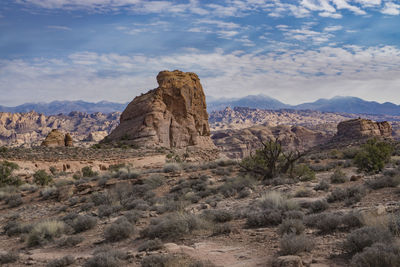 Rock formations in a desert