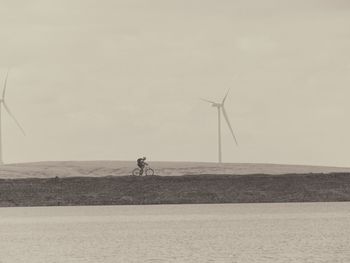 View of people on beach