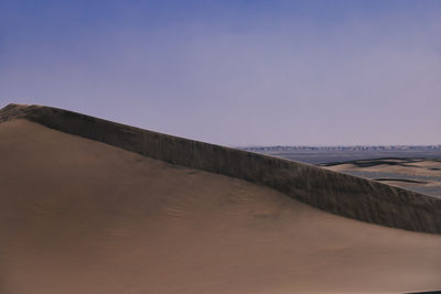 Scenic view of beach against clear sky